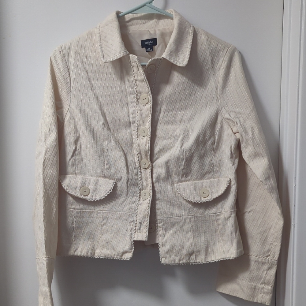 Mossimo Supply Co. Cream Textured Blazer